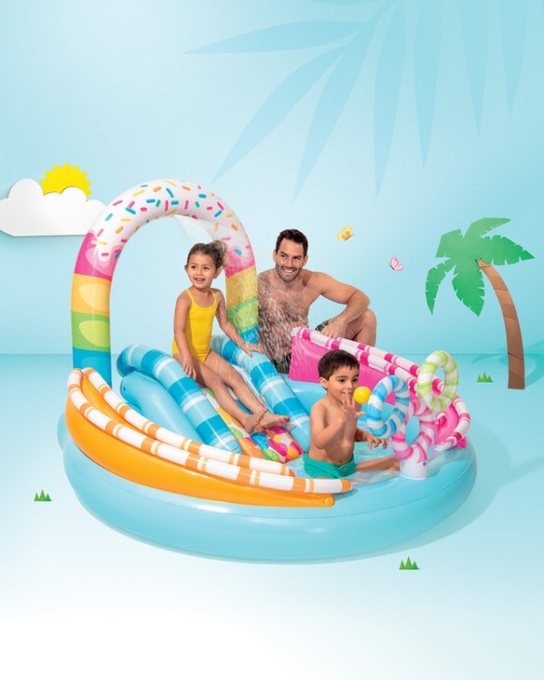 Надувной игровой центр INTEX Candy Fun с горкой, артикул 57144