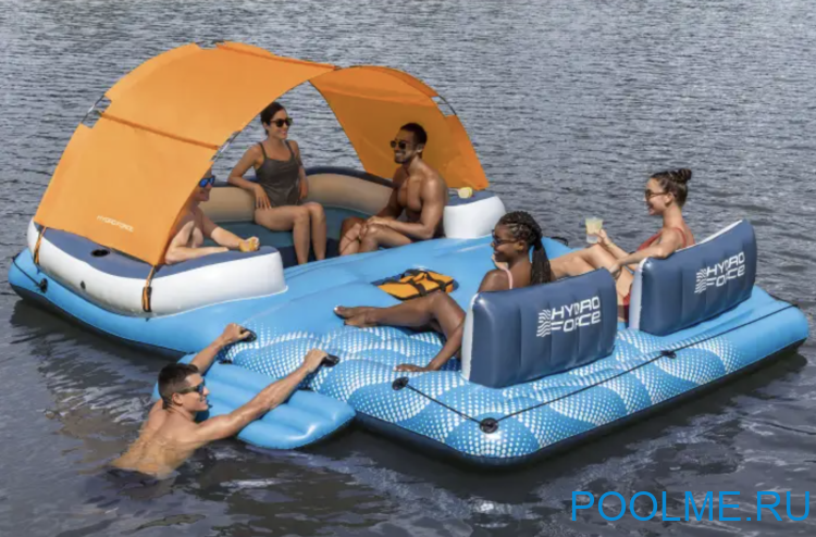 Надувной матрас-остров Bestway "Tropical Breeze" 3.89 x 2.74 м, артикул 43105