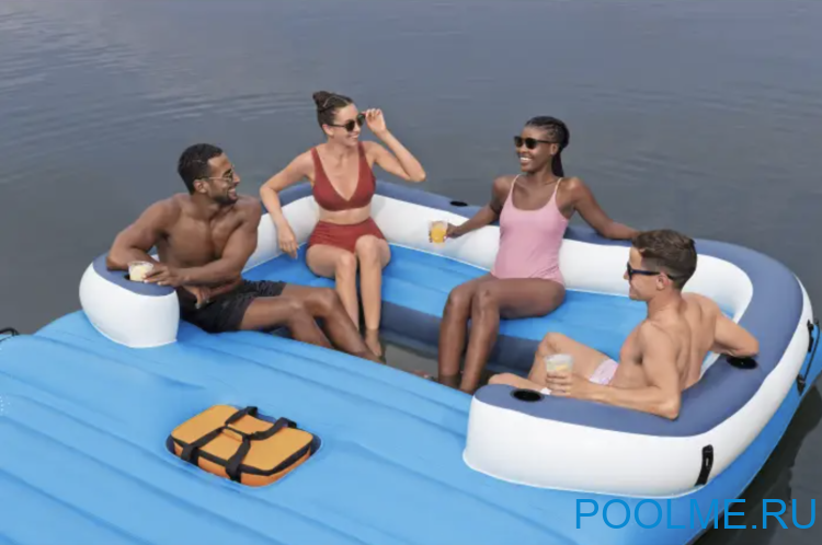 Надувной матрас-остров Bestway "Tropical Breeze" 3.89 x 2.74 м, артикул 43105