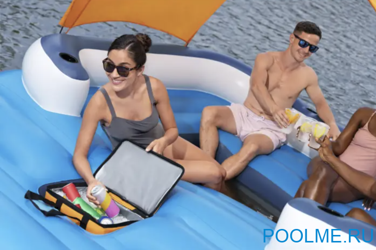 Надувной матрас-остров Bestway "Tropical Breeze" 3.89 x 2.74 м, артикул 43105