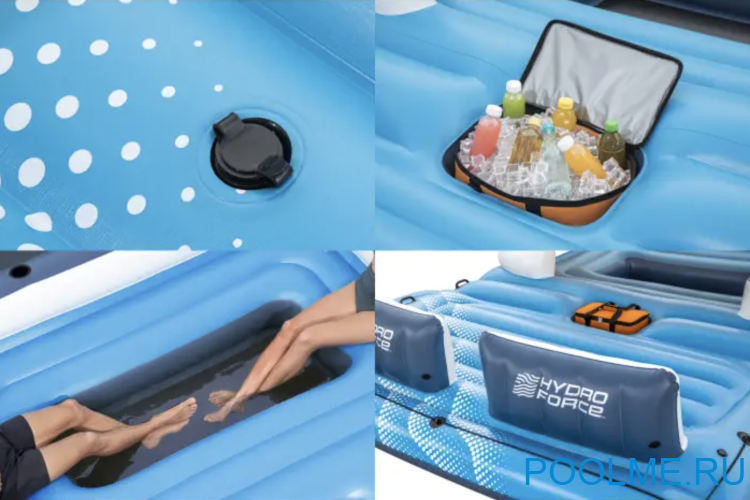 Надувной матрас-остров Bestway "Tropical Breeze" 3.89 x 2.74 м, артикул 43105