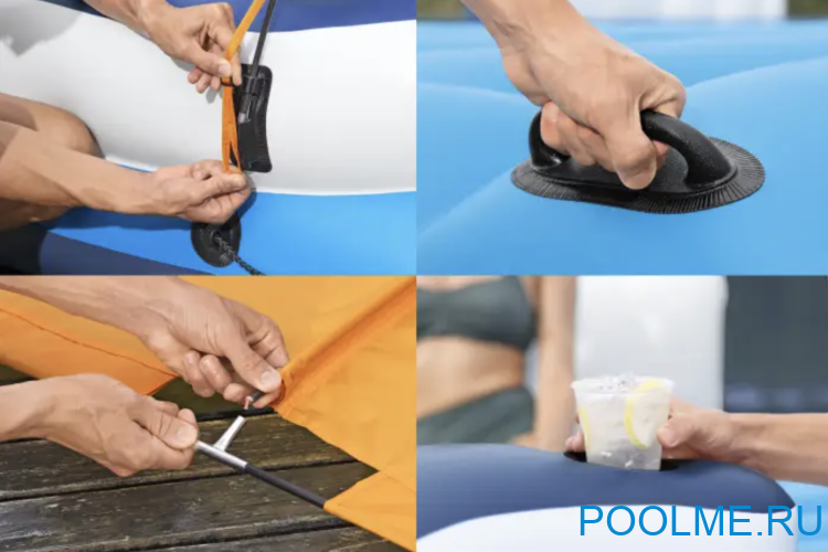 Надувной матрас-остров Bestway "Tropical Breeze" 3.89 x 2.74 м, артикул 43105