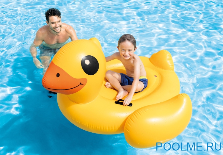 Надувной плот INTEX &quot;Жёлтый утка&quot; 147 x 81 см, артикул 57556