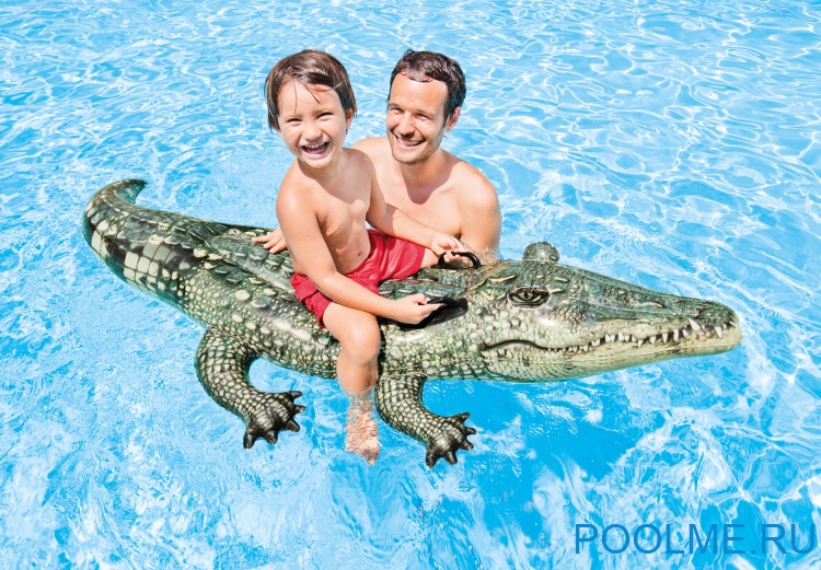 Надувная игрушка INTEX "Крокодил" 170 x 86 см, артикул 57551