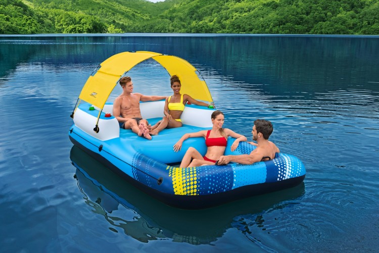 Надувной плот Bestway Hydro-Force Summer Oasis на 4 человека 320 x 198 см, артикул 43645