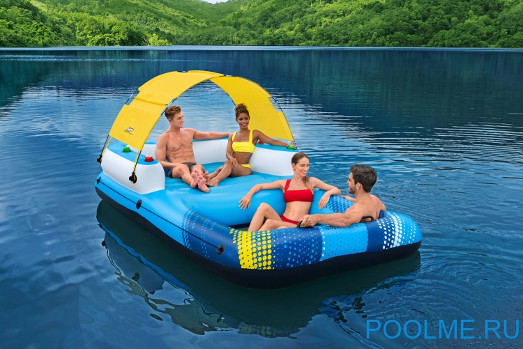 Надувной плот Bestway Hydro-Force Summer Oasis на 4 человека 320 x 198 см, артикул 43645