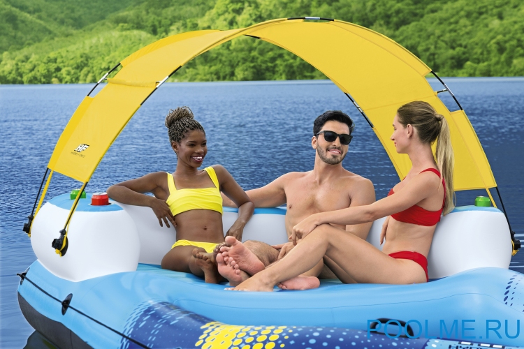 Надувной плот Bestway Hydro-Force Summer Oasis на 4 человека 320 x 198 см, артикул 43645
