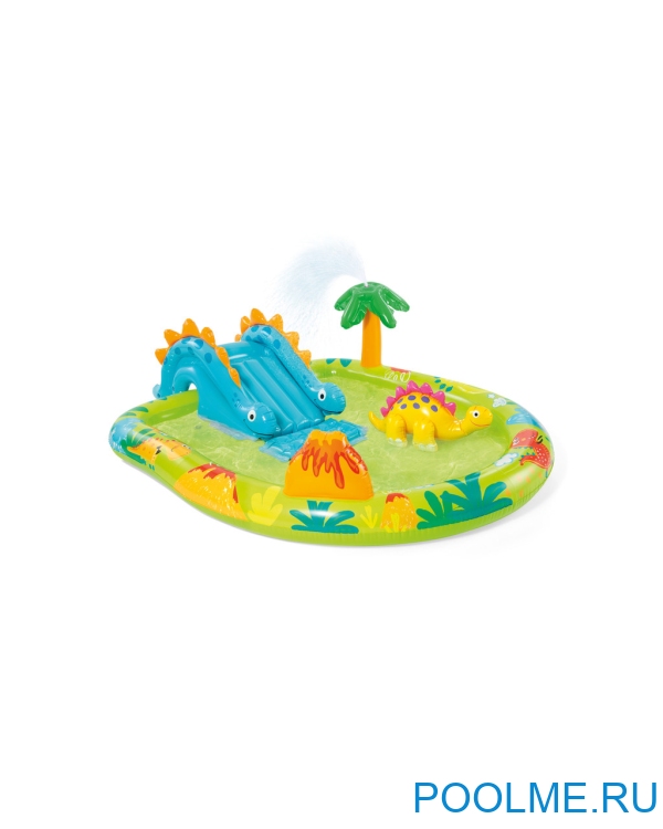 Надувной игровой центр INTEX Little Dino с горкой, артикул 57166 Надувной игровой центр INTEX Little Dino с горкой, артикул 57166