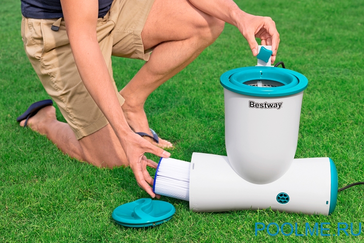 Картриджный фильтр-насос Bestway со скиммером, артикул 58462 Картриджный фильтр-насос Bestway со скиммером, артикул 58462