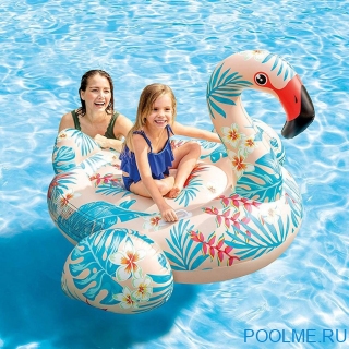 Надувной плот INTEX "Тропический фламинго" 142 x 137 x 97 см, артикул 57559