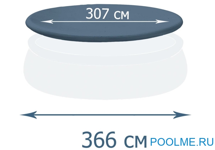 Тент INTEX для надувных бассейнов 3.66 м, артикул 28022