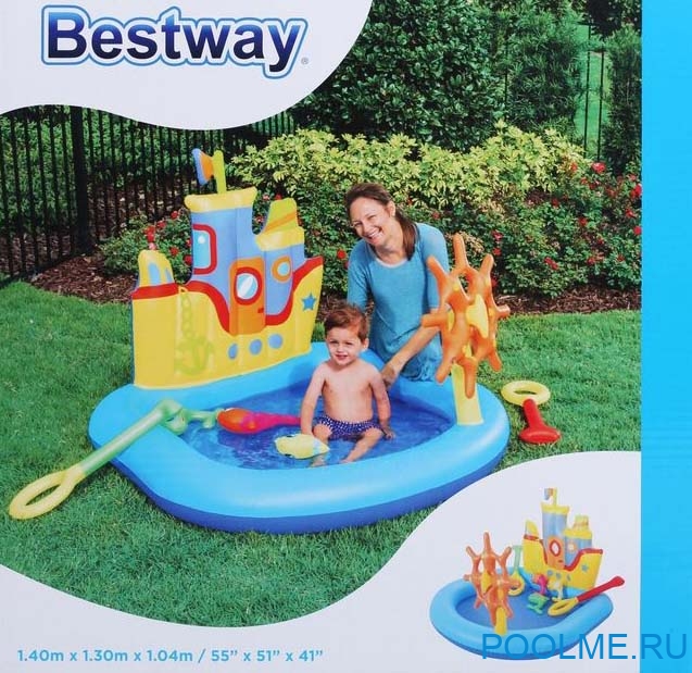 Надувной игровой центр Bestway "Кораблик" 140 x 130 x 104 см, артикул 52211 Надувной игровой центр Bestway "Кораблик" 140 x 130 x 104 см, артикул 52211