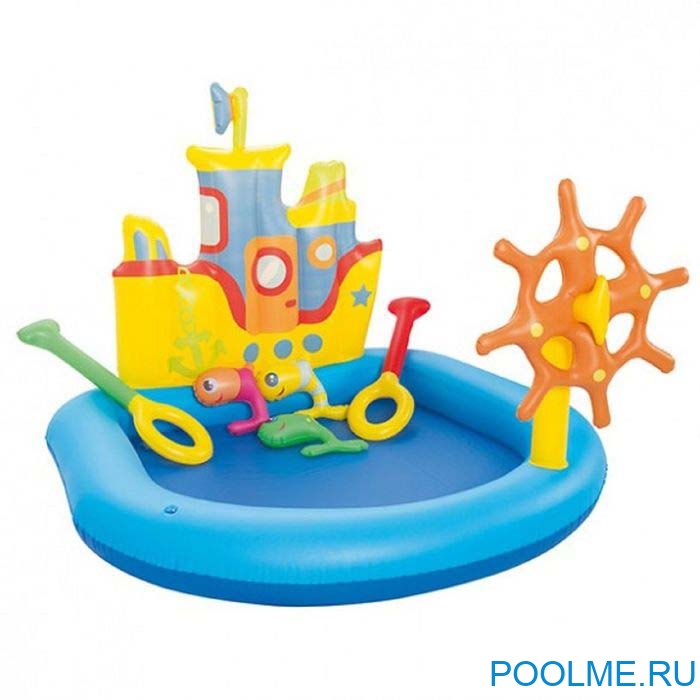 Надувной игровой центр Bestway "Кораблик" 140 x 130 x 104 см, артикул 52211 Надувной игровой центр Bestway "Кораблик" 140 x 130 x 104 см, артикул 52211