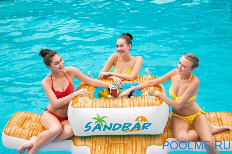 Надувной матрас-остров Bestway для плавания &quot;Песчаная коса&quot; 2.46 x 2.46 м, артикул 43294