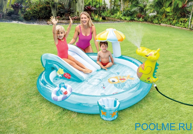 Надувной игровой центр INTEX "Крокодил", артикул 57165 Надувной игровой центр INTEX "Крокодил", артикул 57165