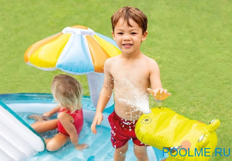 Надувной игровой центр INTEX "Крокодил", артикул 57165 Надувной игровой центр INTEX "Крокодил", артикул 57165