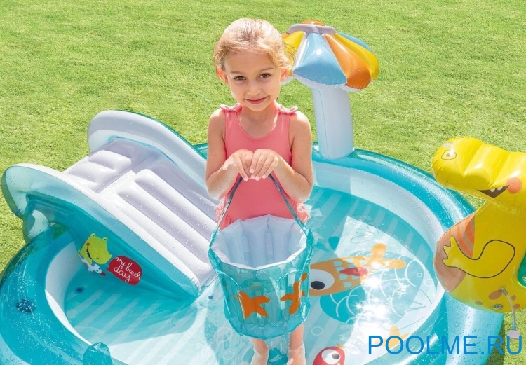 Надувной игровой центр INTEX "Крокодил", артикул 57165 Надувной игровой центр INTEX "Крокодил", артикул 57165