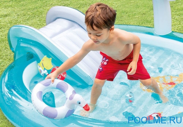 Надувной игровой центр INTEX "Крокодил", артикул 57165 Надувной игровой центр INTEX "Крокодил", артикул 57165