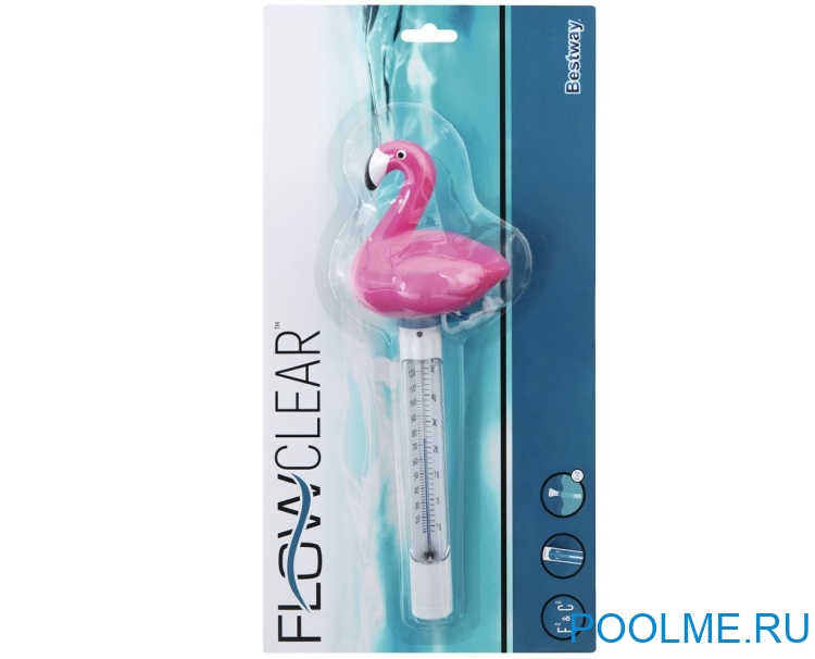 Плавающий термометр для бассейна Bestway Flowclear "Фламинго", артикул 58595-F