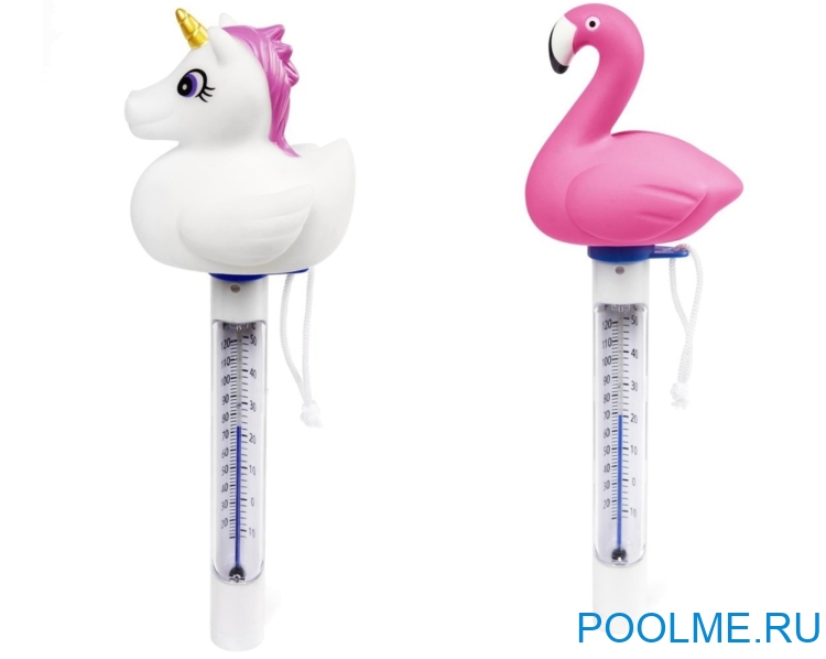 Плавающий термометр для бассейна Bestway Flowclear "Фламинго", артикул 58595-F