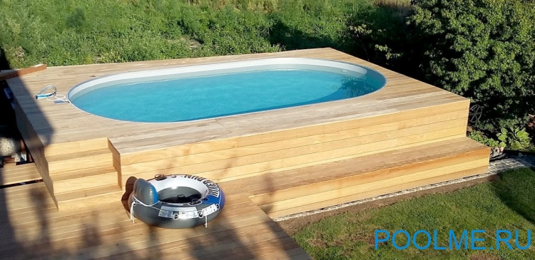 Глубокий каркасный бассейн Гигабасс 8 х 3 х 1.5 м для дачи