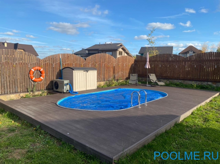 Глубокий каркасный бассейн Гигабасс 8 х 3 х 1.5 м для дачи