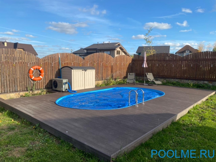Глубокий каркасный бассейн Гигабасс 8 х 3 х 1.5 м для дачи