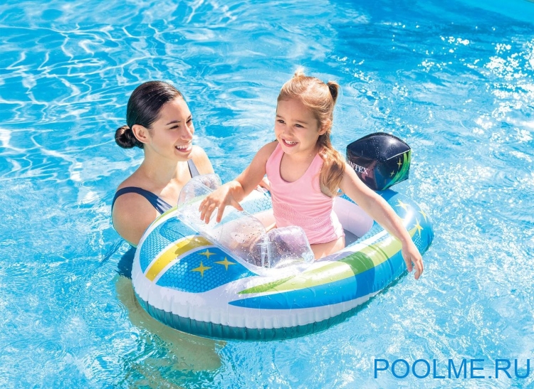 Надувная лодочка INTEX Pool Cruiser "Катер" 109 х 74 см, артикул 59380-В Надувная лодочка INTEX Pool Cruiser "Катер" 109 х 74 см, артикул 59380-В