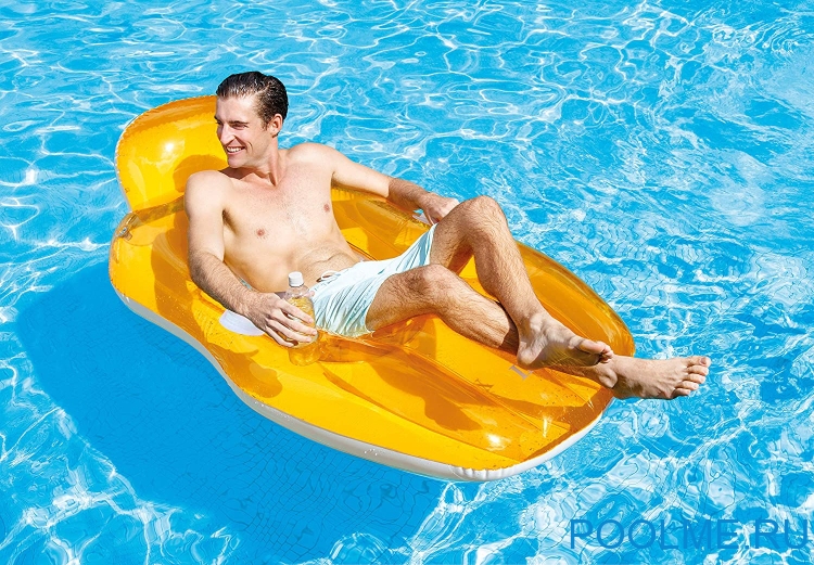 Надувной плот INTEX "Каное" 163 x 104 см, оранжевый, артикул 56805-O Надувной плот INTEX "Каное" 163 x 104 см, оранжевый, артикул 56805-O