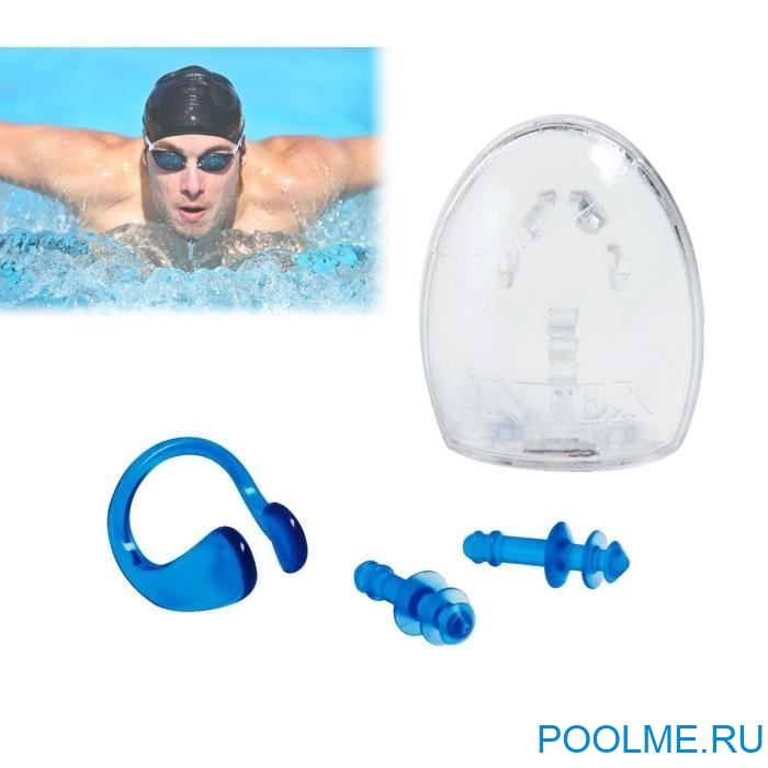 Беруши и зажим INTEX для плавания, артикул 55609