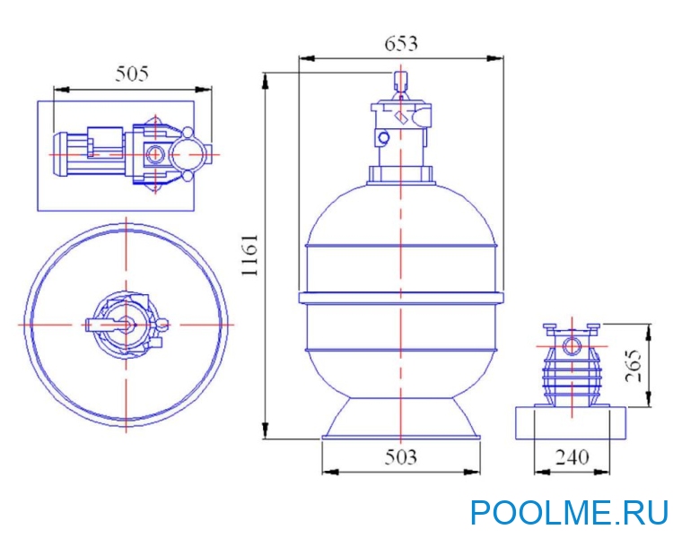 Песочный фильтр Kripsol Granada 14500 л/ч - GTO606-100