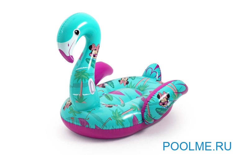 Надувной матрас-плот Bestway для плавания "Фламинго" с ручками 173 x 170 см, артикул 91081 Надувной матрас-плот Bestway для плавания "Фламинго" с ручками 173 x 170 см, артикул 91081