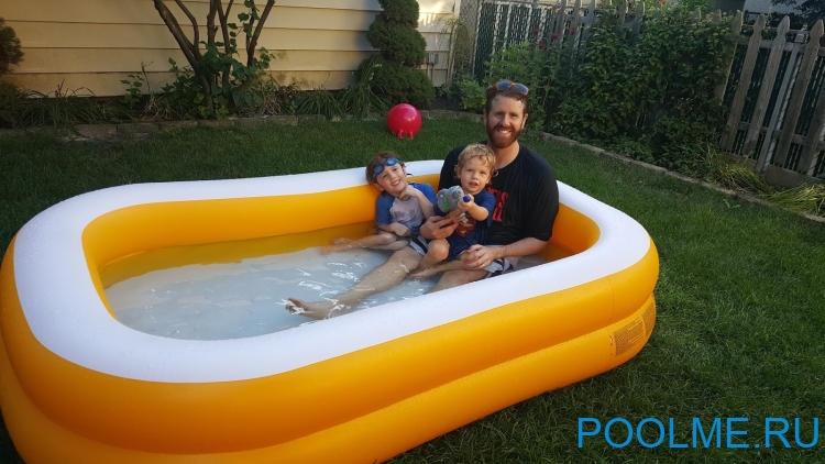 Детский бассейн INTEX "Мандарин" 229 x 147 x 46 см, артикул 57181