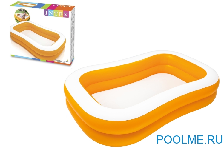 Детский бассейн INTEX "Мандарин" 229 x 147 x 46 см, артикул 57181