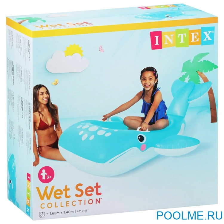 Надувная игрушка INTEX "Синий кит" 168 x 140 см, артикул 57567