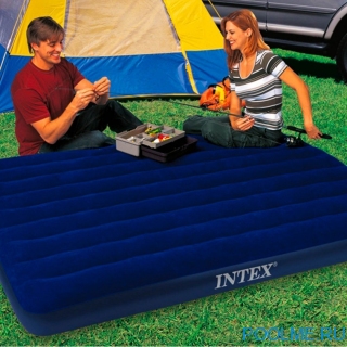 Кровать INTEX надувная 152 x 203 x 25 см, без насоса, артикул 64759 Кровать INTEX надувная 152 x 203 x 25 см, без насоса, артикул 64759