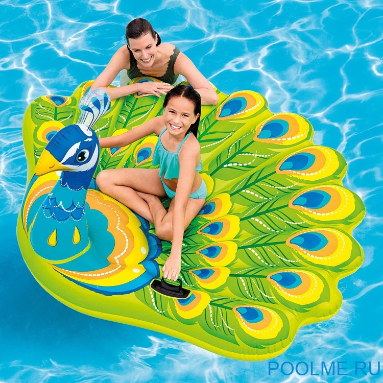 Надувной плот INTEX "Павлин" 193 x 163 x 94 см, артикул 57250