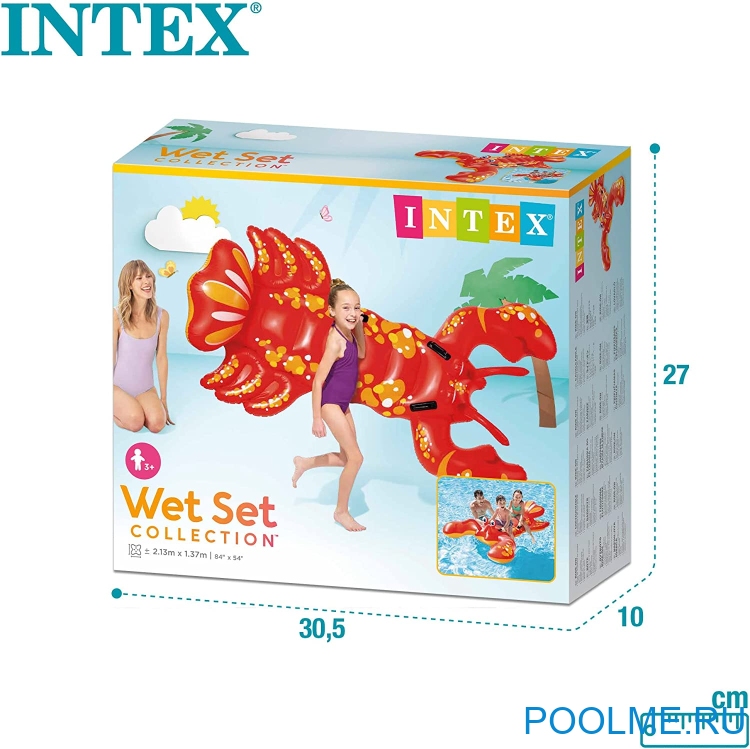 Надувная игрушка INTEX "Лобстер" 213 x 137 см, артикул 57528 Надувная игрушка INTEX "Лобстер" 213 x 137 см, артикул 57528