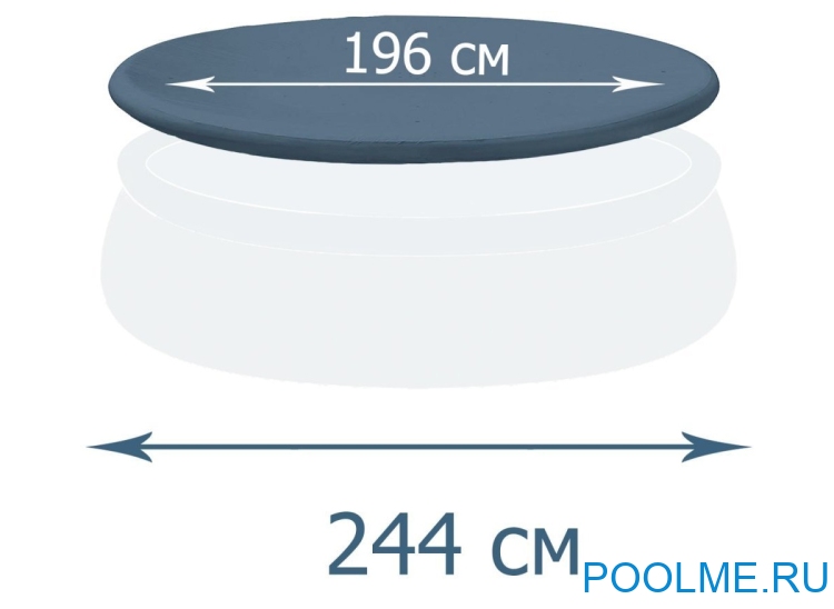 Тент INTEX для надувных бассейнов 2.44 м, артикул 28020