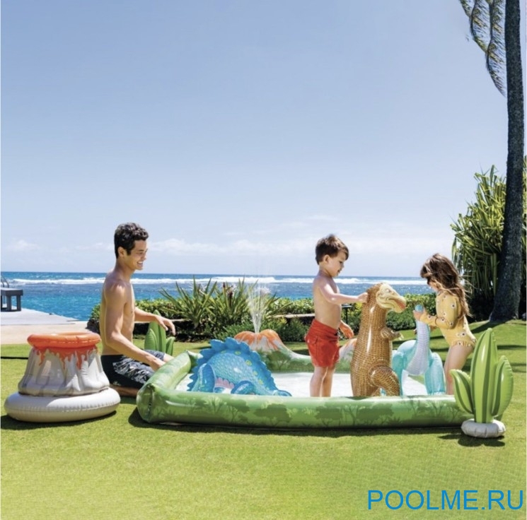 Надувной игровой центр INTEX "Jurassic Adventure", артикул 56132 Надувной игровой центр INTEX "Jurassic Adventure", артикул 56132