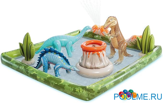 Надувной игровой центр INTEX "Jurassic Adventure", артикул 56132 Надувной игровой центр INTEX "Jurassic Adventure", артикул 56132