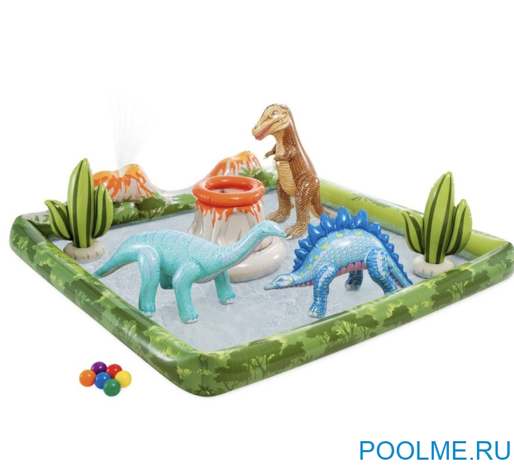 Надувной игровой центр INTEX "Jurassic Adventure", артикул 56132 Надувной игровой центр INTEX "Jurassic Adventure", артикул 56132