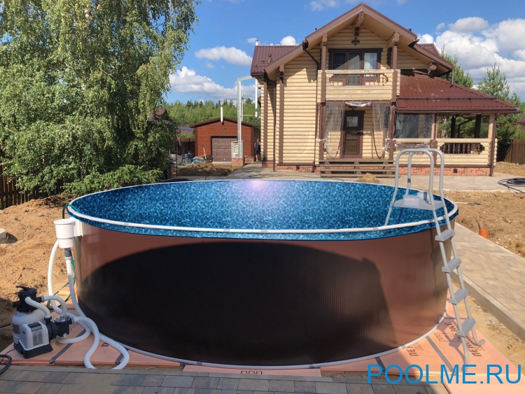 Бассейн Лагуна 3.5 х 1.25 м (полная комплектация) арт. 35014 / 1 - коричневый Бассейн Лагуна 3.5 х 1.25 м (полная комплектация) арт. 35014 / 1 - коричневый