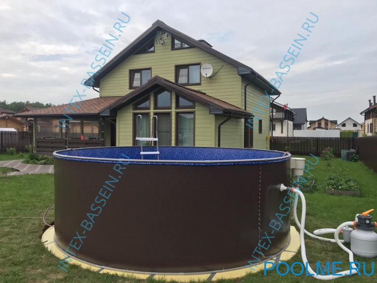 Бассейн Лагуна 3.5 х 1.25 м (полная комплектация) арт. 35014 / 1 - коричневый Бассейн Лагуна 3.5 х 1.25 м (полная комплектация) арт. 35014 / 1 - коричневый