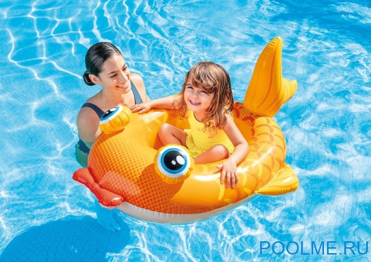 Надувная лодочка INTEX Pool Cruiser "Рыбка" 132 х 94 см, артикул 59380-G