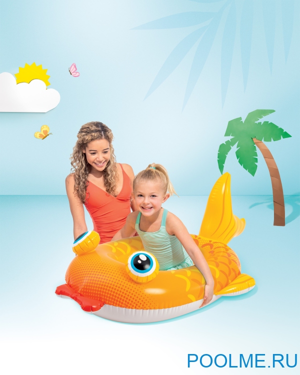 Надувная лодочка INTEX Pool Cruiser "Рыбка" 132 х 94 см, артикул 59380-G