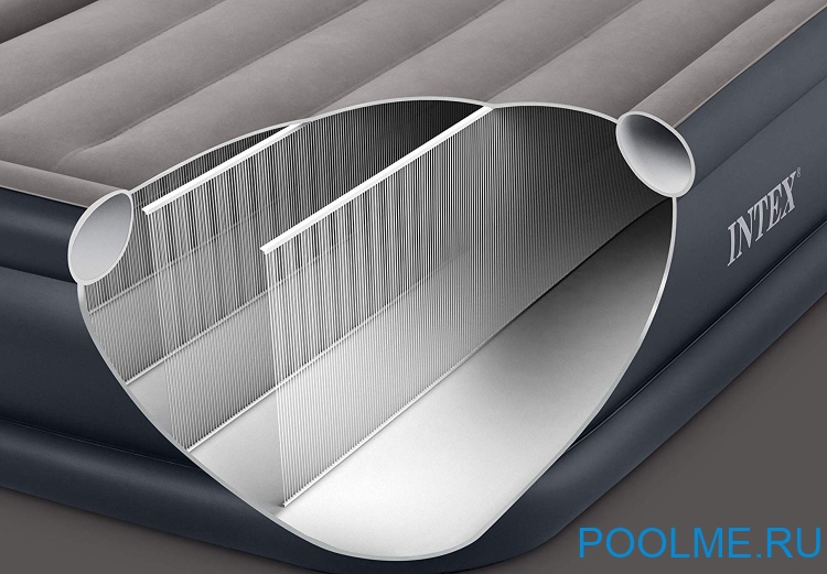 Кровать INTEX надувная 152 x 203 x 51 см, встроенный насос 220V, артикул 64140