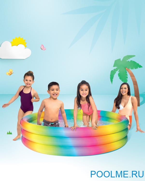 Детский бассейн INTEX "Калейдоскоп" 168 x 38 см, артикул 58449 Детский бассейн INTEX "Калейдоскоп" 168 x 38 см, артикул 58449