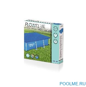 Тент Bestway 2.64 x 1.74 см для прямоугольного каркасного бассейна 2.56 x 1.70 x 0.61 м, артикул 58105