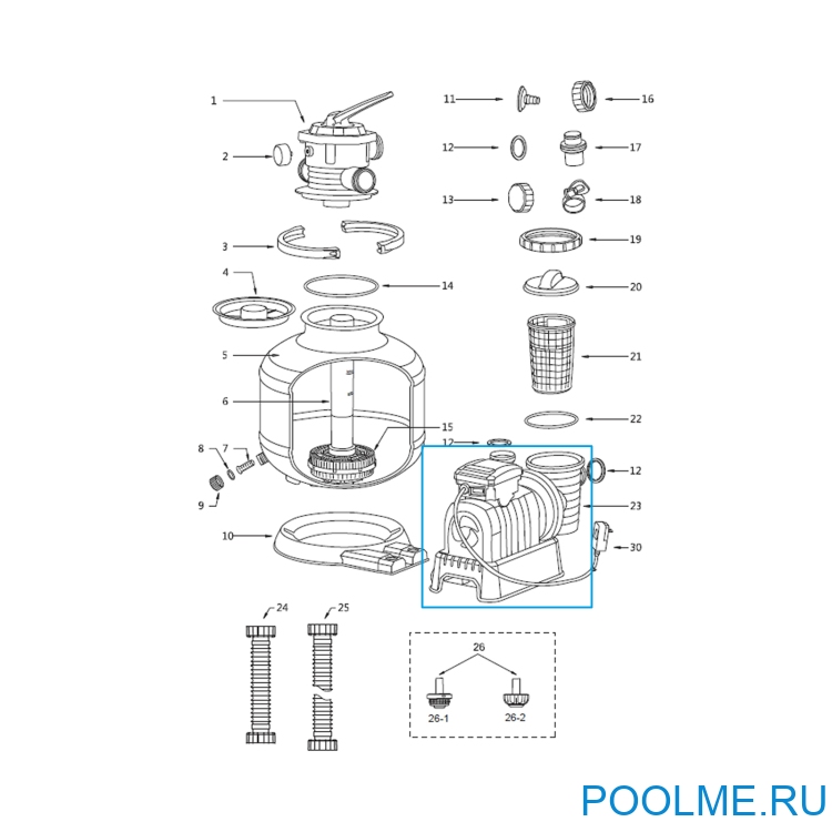 Песочный фильтр Bestway 3028 л/ч